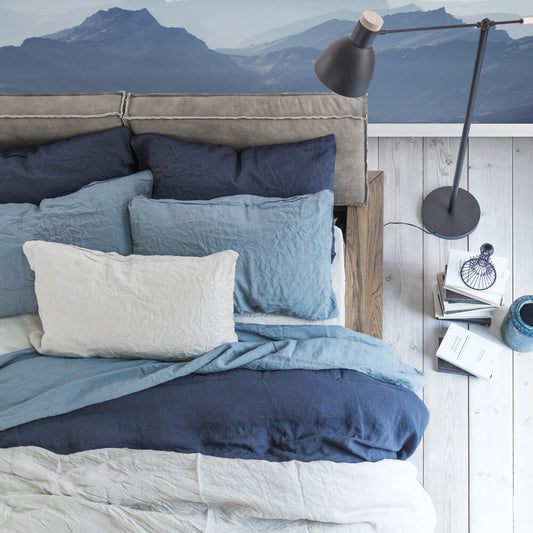 Lenzuolo sopra in lino stone - washed effetto no stiro, loft 49 - CoCo's Home
